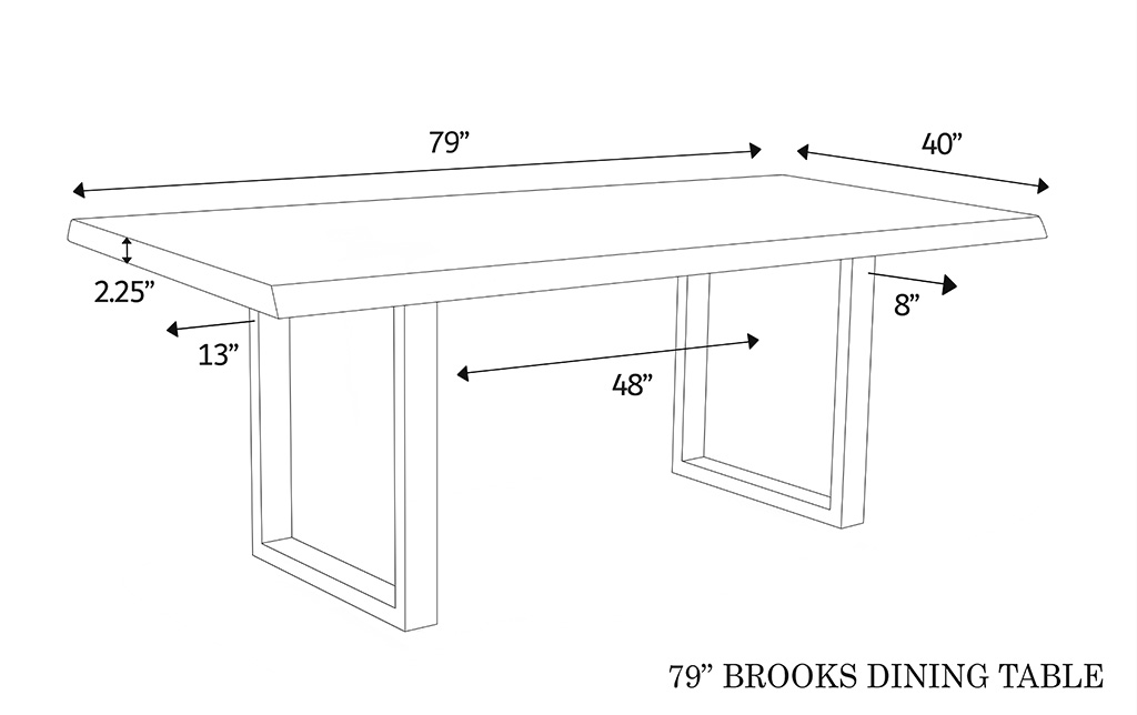 Brooks Dining Table - U Base