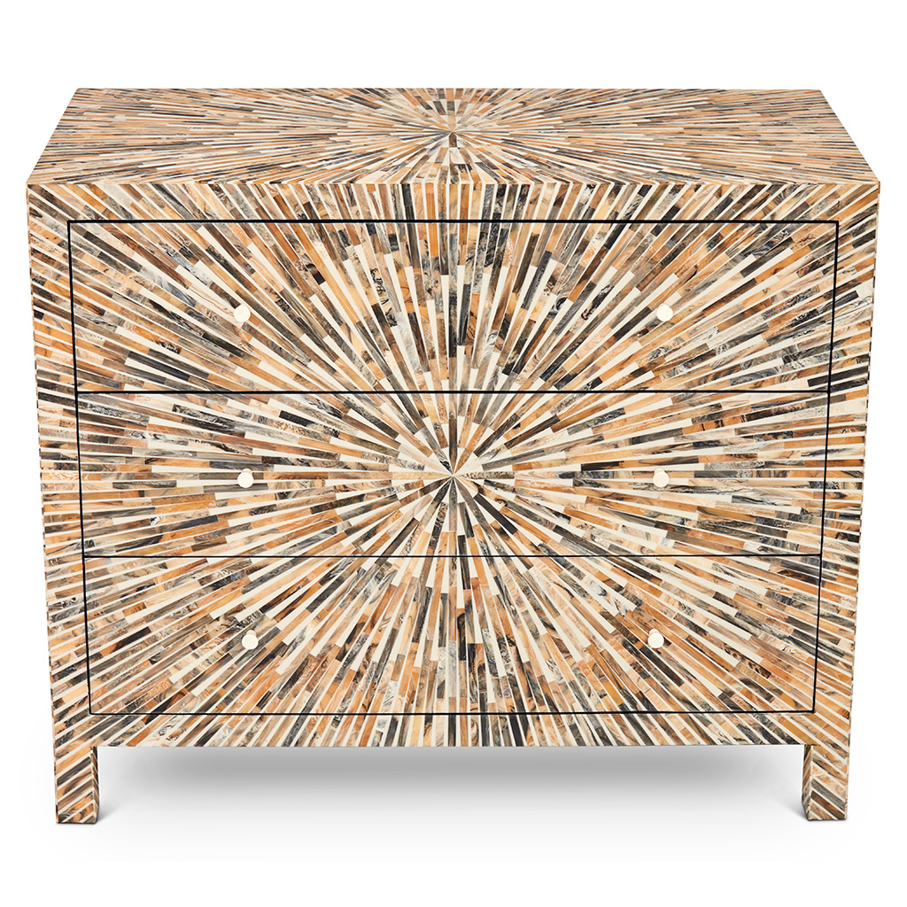 Soleil Inlay 3-Drawer Chest