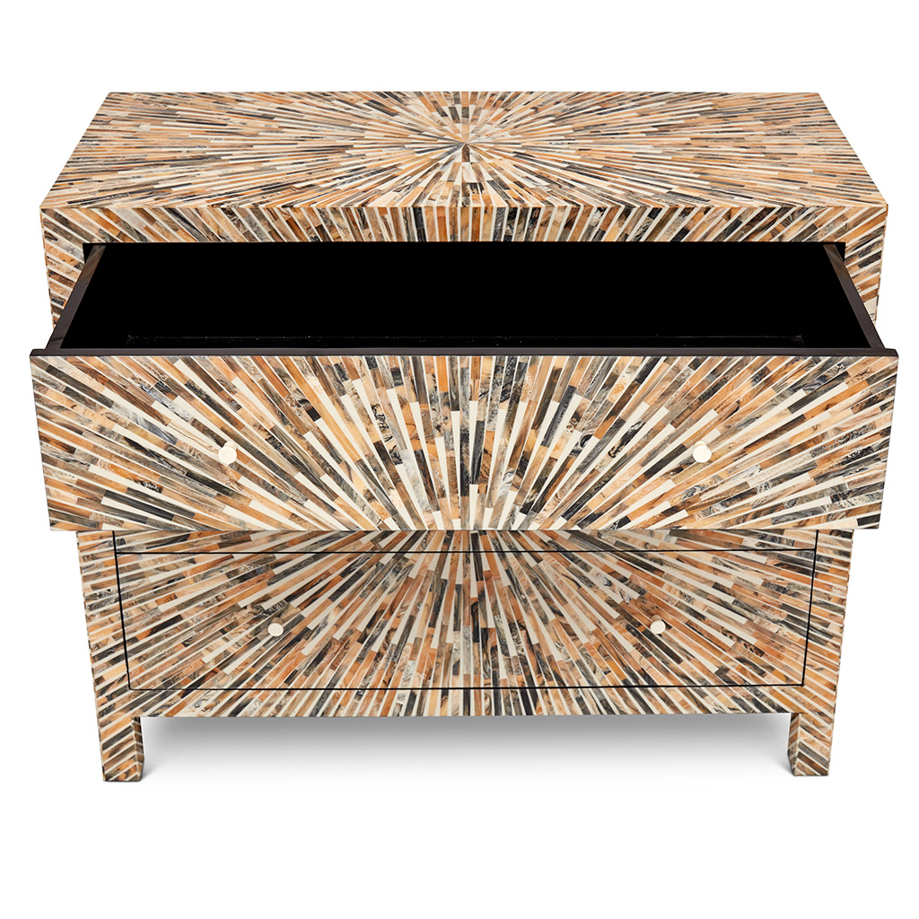 Soleil Inlay 3-Drawer Chest