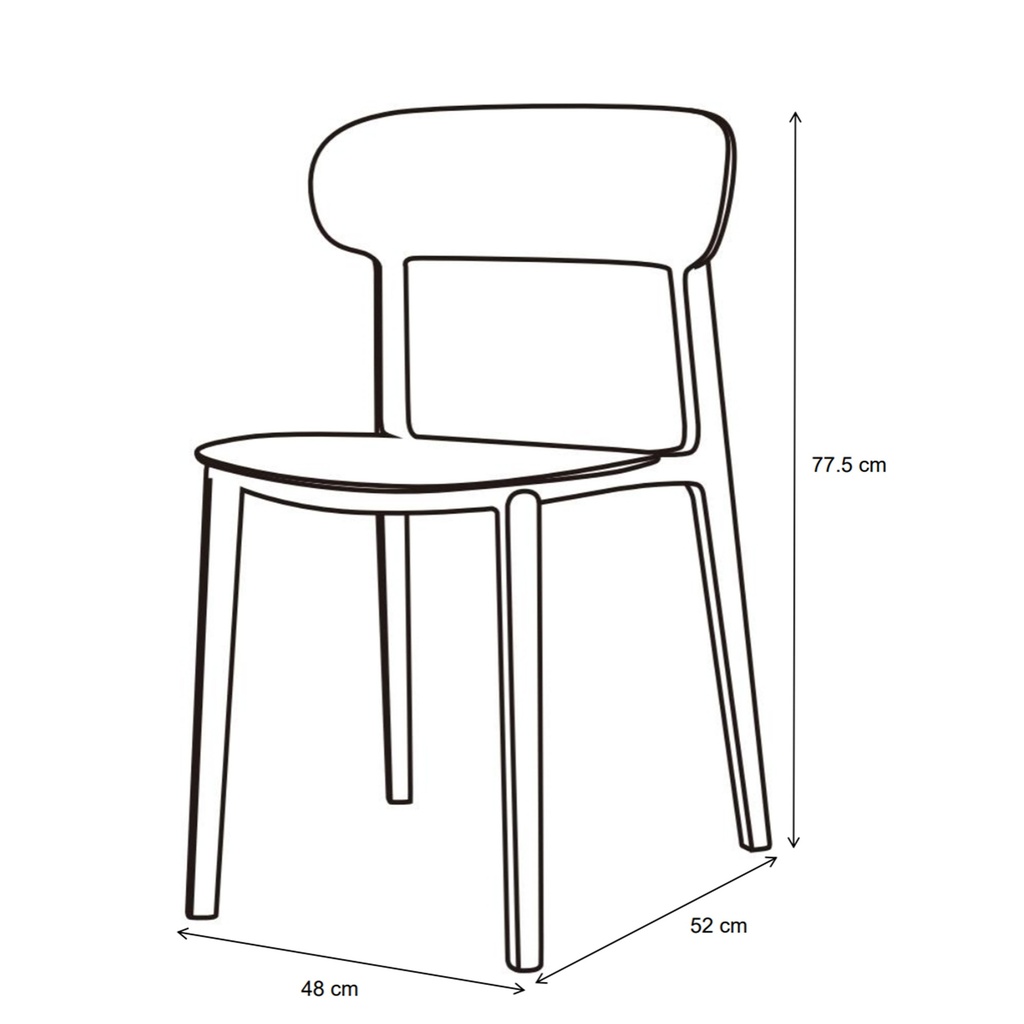 Spencer Eco-Friendly Outdoor Stacking Chair (Set of 4)