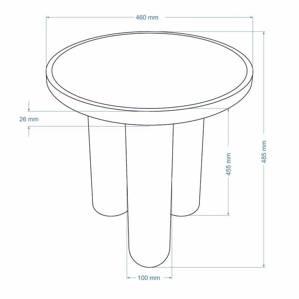 Sofia Enamel End Table