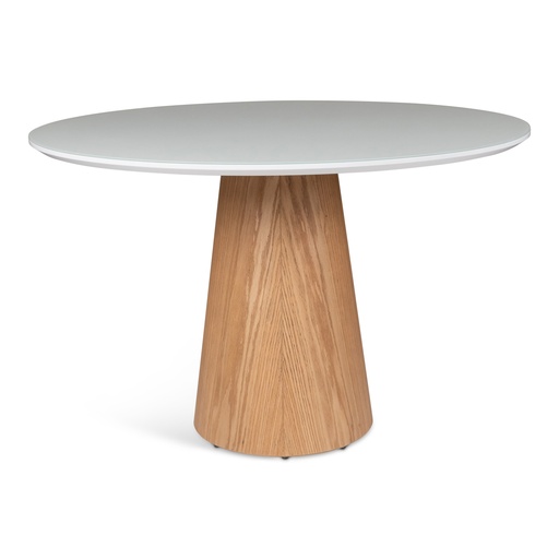 Mona Lacquered Glass Round Dining Table