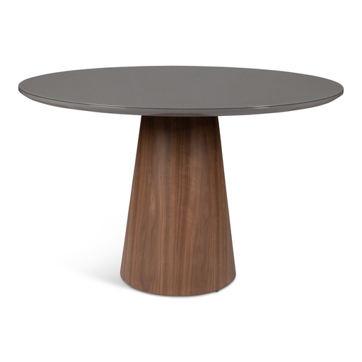 Mona Lacquered Glass Round Dining Table