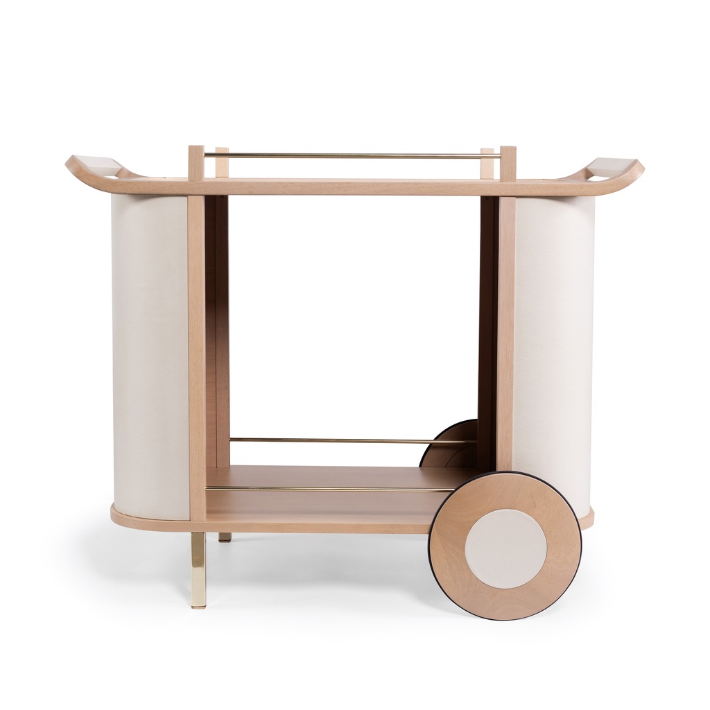 Dinda Leather Bar Cart