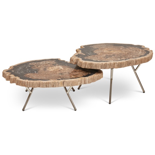 Lastra Coffee Table - Natural Dark (Set of 2)